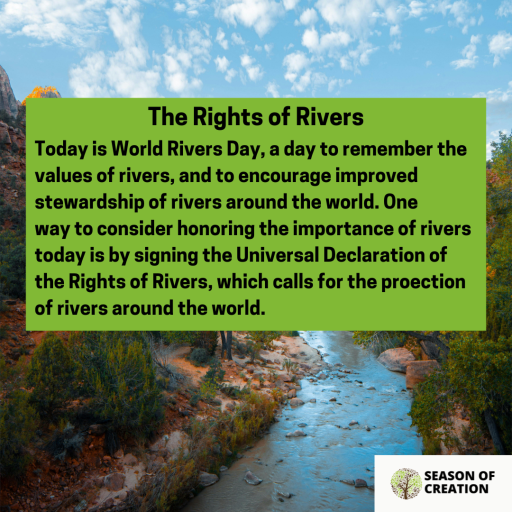 September 22 – The Rights of Rivers – CSJoseph